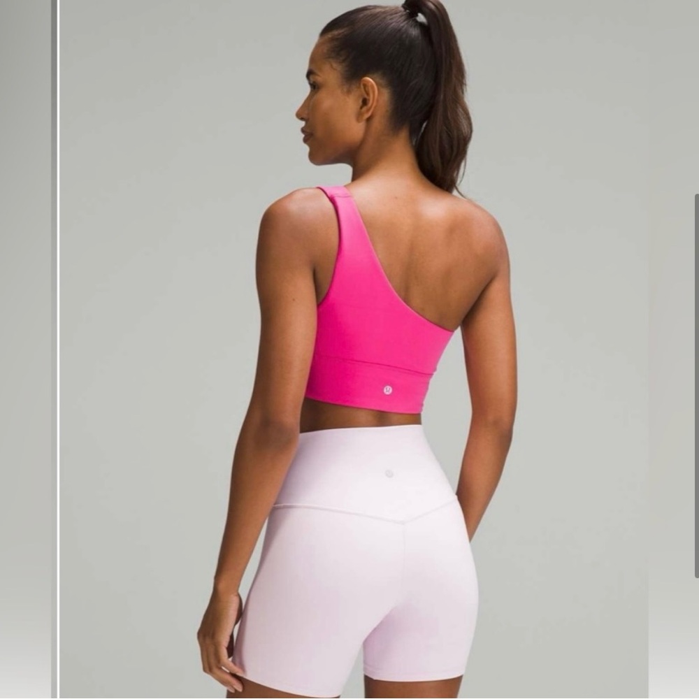 Lululemon One Shoulder Sports Bra - Sonic Pink Size 4 - Picture 2 of 9